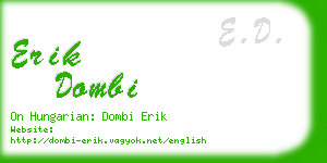 erik dombi business card